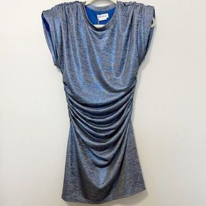 Lovers and Friends Gold and Blue Mini Dress